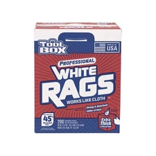 Toolbox Brand Professional White Rags A Box of Cleaning White Rags 200 Count NEW