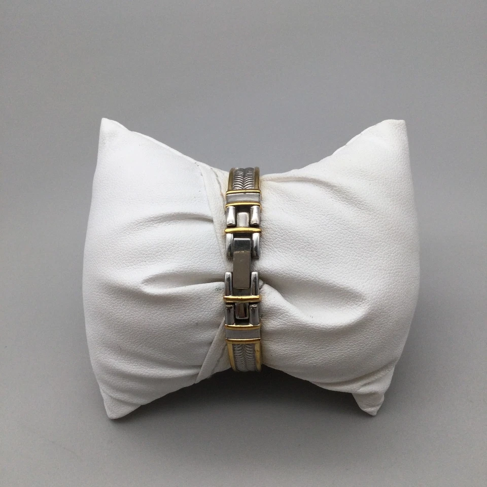 Anne Klein Diamond Accent Watch Womens 23mm Two Tone Swiss New Battery 5.5" - Image 3 of 4