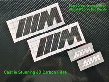 2 X Bmw M Power Sport Logo Sticker Decal Carbon Fibre Vinyl 2 X Bmw M Power Sport Logo Sticker Decal Carbon Fibre Vinyl