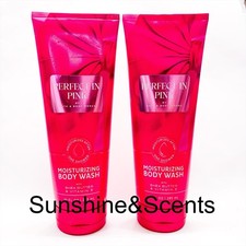 2-PACK Bath  Body Works PERFECT IN PINK Moisturizing Body Wash 10oz Each - NEW