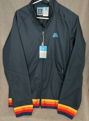 NWT ALDI Gear Navy Blue Full Zip Employee Windbreaker Jacket Sz Small
