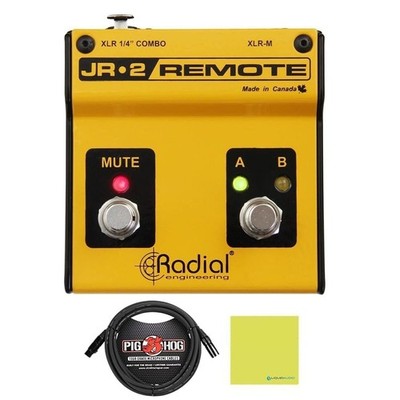 Radial Engineering JR-2 Dual Remote Bundle w/Pig Hog PHM10 8mm Mic XLR Cable ...