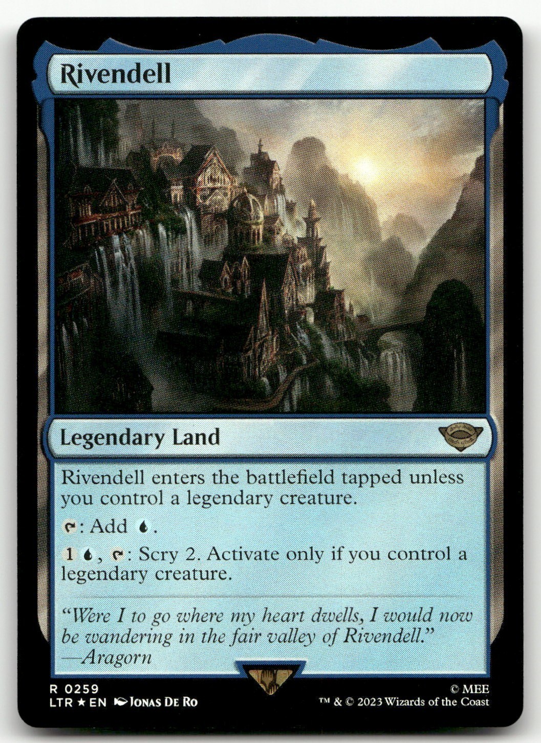 Rivendell #259 (Foil) (NM) Lord of the Rings LTR Magic MTG