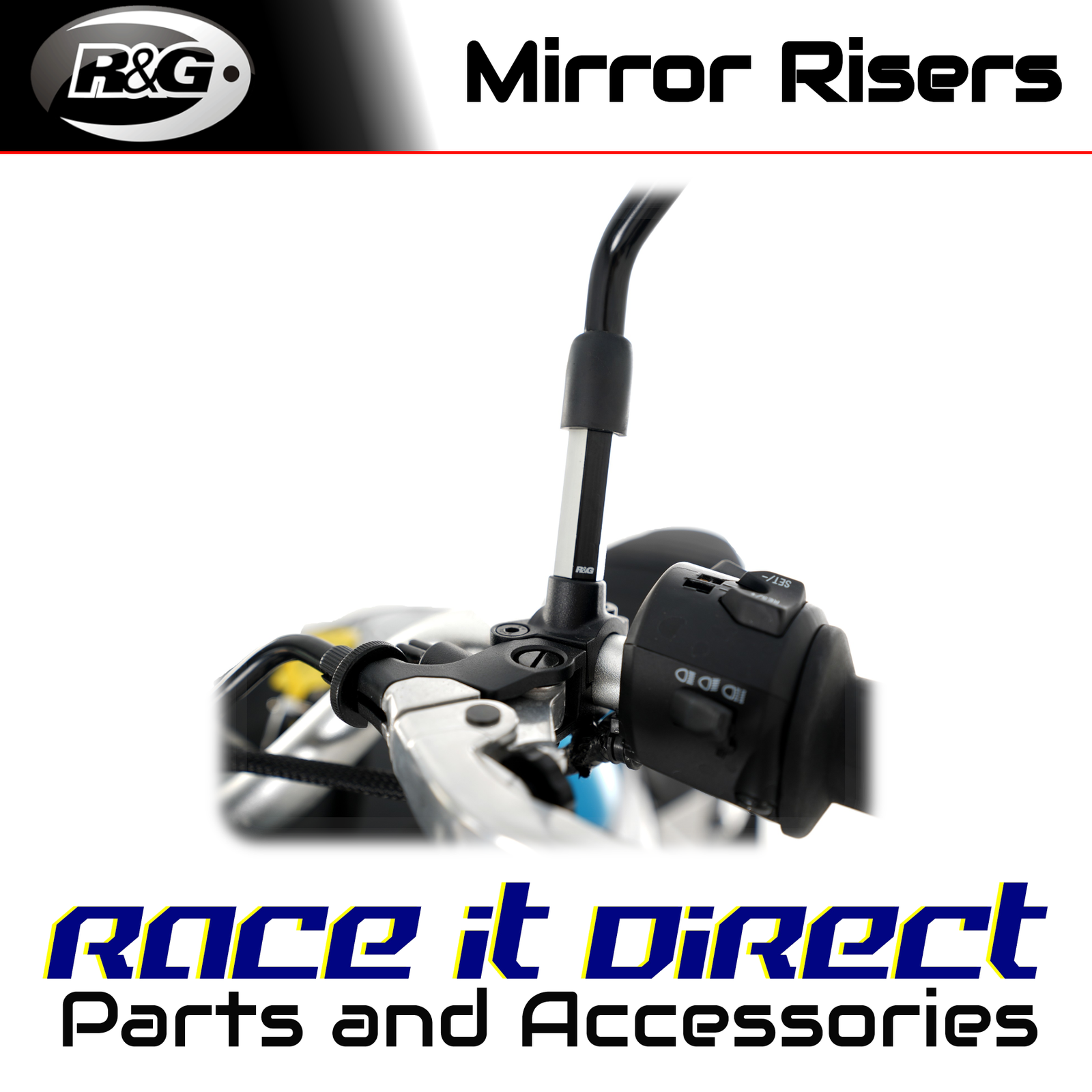 Mirror Risers for Indian Motorcycles FTR1200 2019-2025 R&G