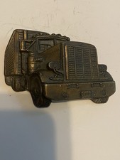 Vintage Tractor Trailer Semi Truck Trucker 18 Wheeler Belt Buckle 3250