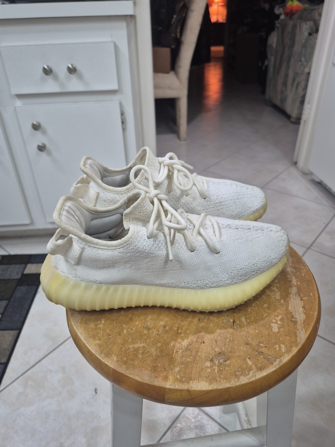 Adidas Yeezy Boost 350 V2 Cream White Triple White Men's Sz 6.5 thumbnail 3