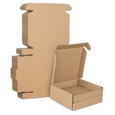 Versandkartons aus Wellpappe, 10 x 10 x 2 cm Royal Mail 10 x 10 x 2 cm, braun