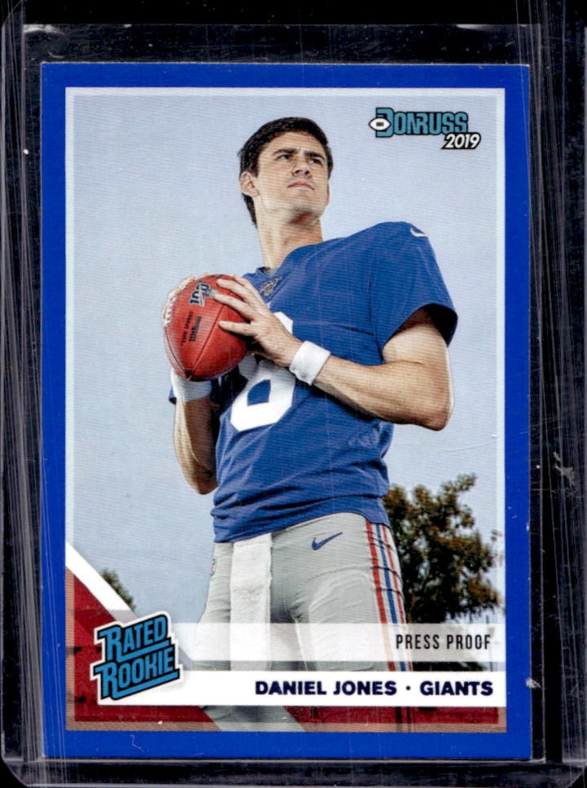 2019 Donruss Daniel Jones Press Proof Blue Rookie RC #304 Giants