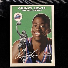 Quincy Lewis 2000-01 Fleer Tradition #196 Utah Jazz NBA Base Set Card