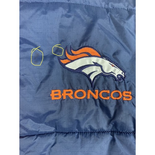 Vintage 90’s Denver Broncos Pro Player Nylon Puffer Jacket Sz L - Picture 9 of 19