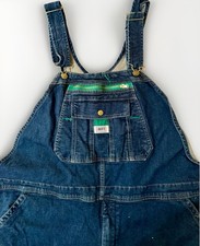 Liberty Denim Bib Overalls Men's 48x30 Blue Med Wash Comfort, Workwear, Farm