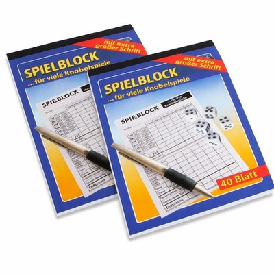 Spielblock Knobelspiele A6 Senioren extra große Schrift 2er Set 80 Blatt