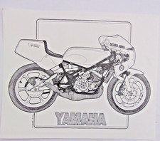 VINTAGE YAMAHA RACER PLUMMER @ 1984 PEN & INK DRAWING