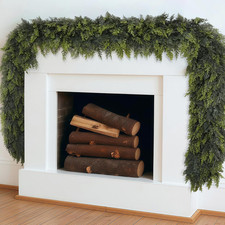 2 Pack 9Ft Christmas Garland, Real Touch Cedar Garland