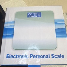 Digital Glass Bathroom Scale with Electronic Display, Max 180kg, Clear or Blue