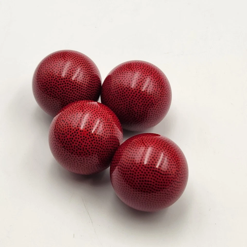 Logitech Trackball Red Marble Ball Lot of 4 – 34mm OEM Replacement Parts T-CL13 - Image 3 of 3