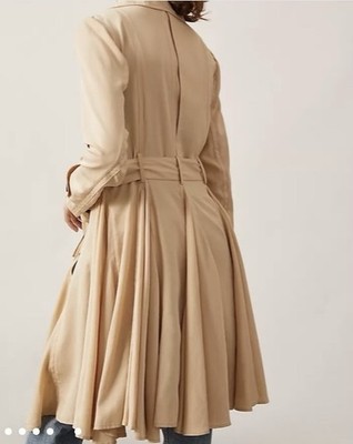 Anthropologie dRA Fayette Skirted Fit N Flare Classic Trench Coat Size XS