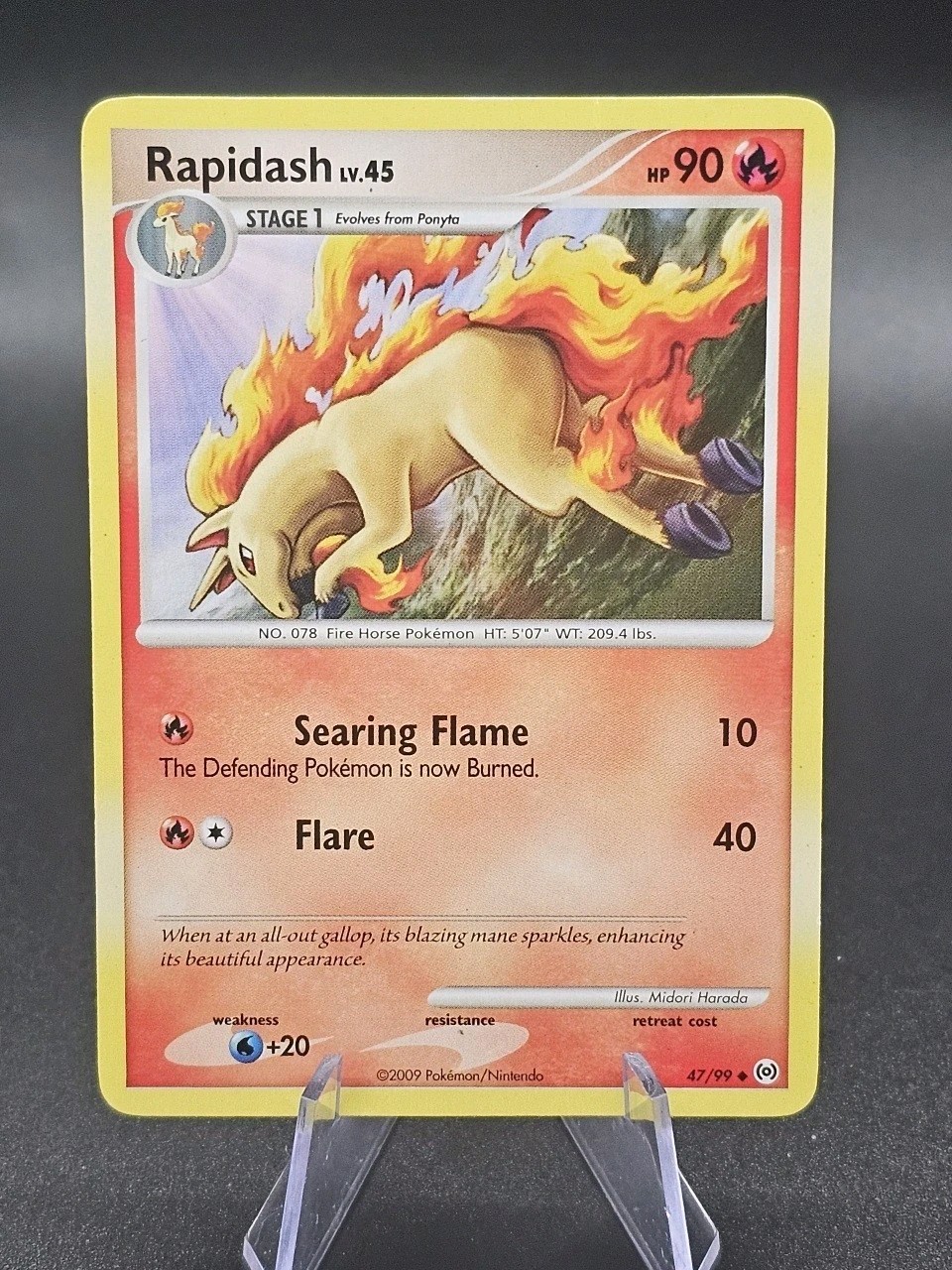 Rapidash Arceus 2009 Pokémon TCG 47/99 Uncommon lvl 45 HP90