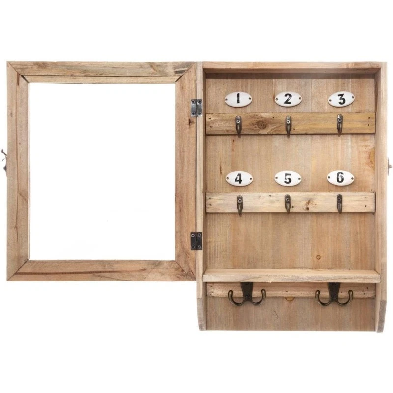 Boîte à clés - Bois - Effet vintage - 26x38cm - A suspendre - Décoration - Atmos - Photo 4/4