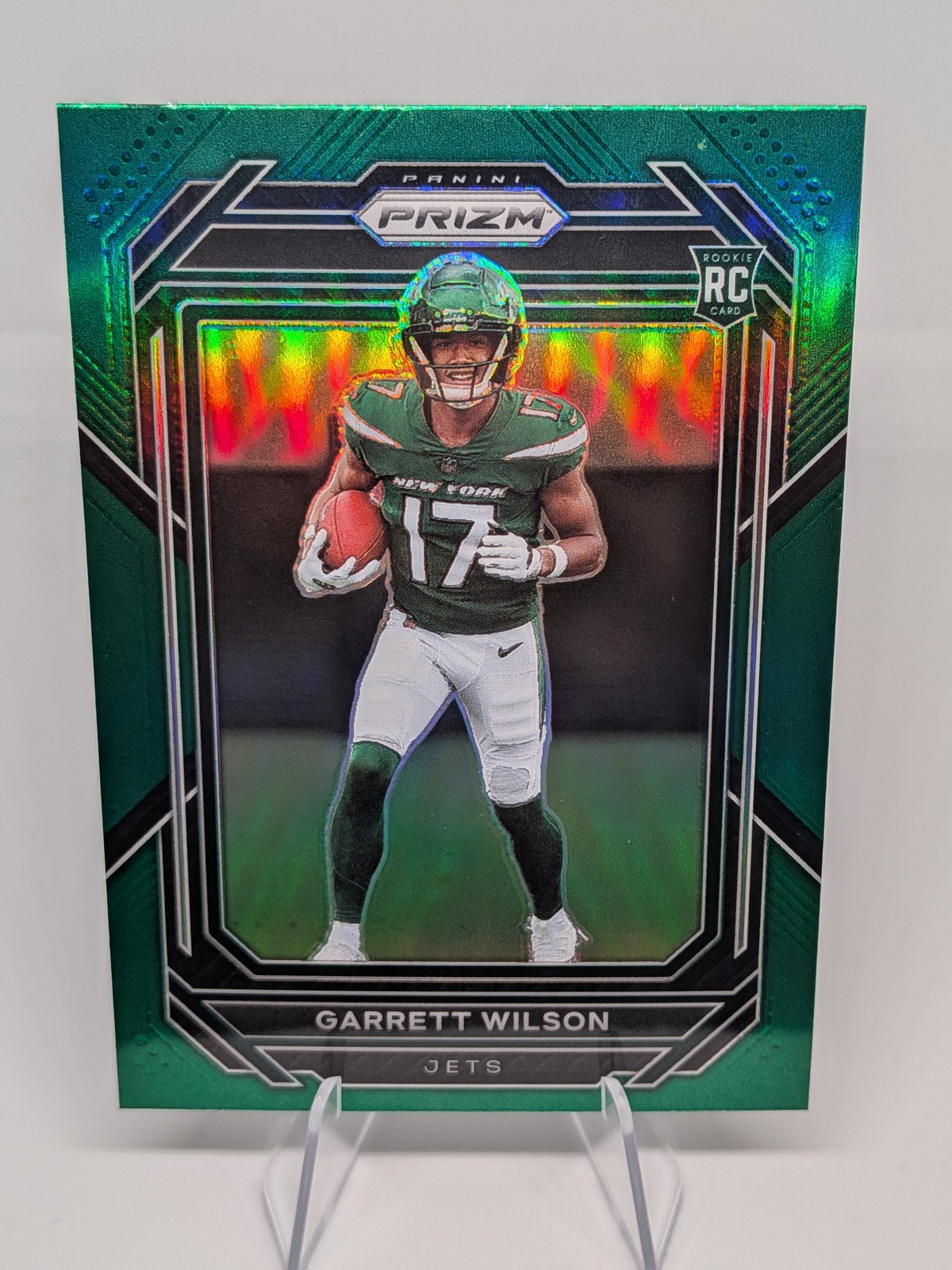 2022 Panini Prizm - Rookies Garrett Wilson #309 Green Prizm (RC) COLOR MATCH
