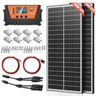 200W Watt Bifacial Solar Panel Kit 12V Home PV Power Off-Grid RV Camper System