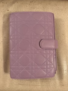 Lilac Quilted Christian Dior Agenda Notebook, with Planner, Contact List, Etc
