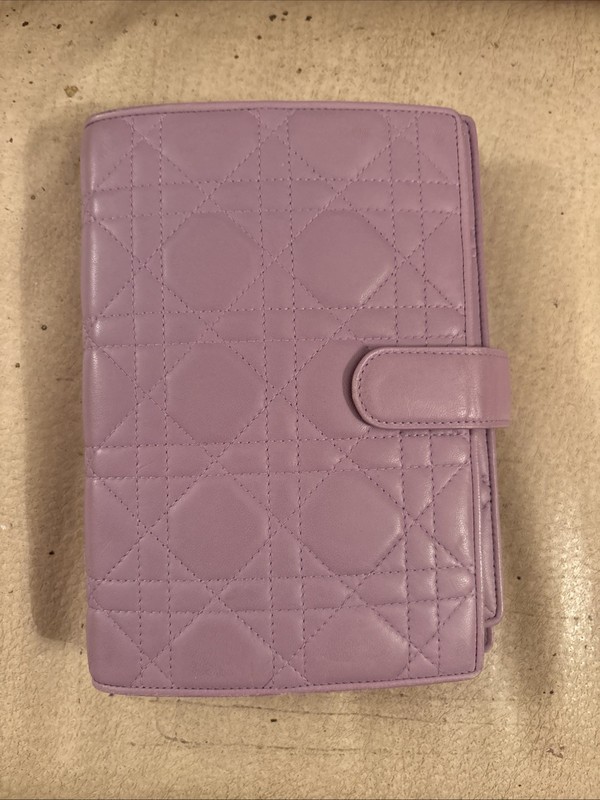 Lilac Quilted Christian Dior Agenda Notebook, with Planner, Contact List, Etc