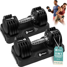 Adjustable Dumbbells Set   15Lb, 25Lb Pair or 43Lb, 55Lb  90Lb Single   Quick A