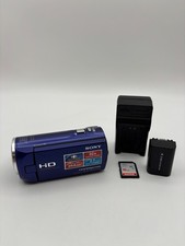 Sony Handycam HDR-CX220 Handheld Full HD Video Camcorder Blue Bundle - Tested