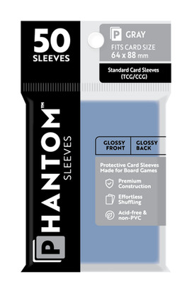 Phantom Sleeves: Gray Size (64mm x 88mm) 50 ct Brand New