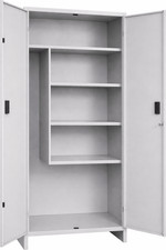 Armadio da Esterno Portascope in Metallo 175x60x40 cm Grigio TERRY