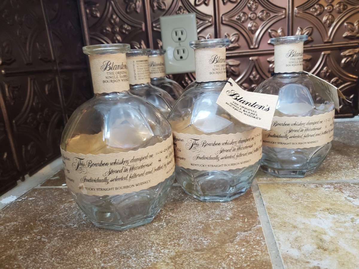 Blanton's Single Barrel Bourbon Bottles (6) HUGE LOT Empty 750ml