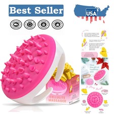 Exfoliating Silicone Cellulite Massager for Better Blood Circulation - Pink
