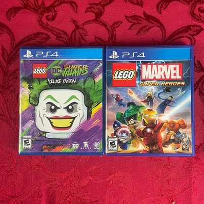 LEGO DC SUPER VILLAINS + LEGO MARVEL SUPER HEROES (Playstation 4) Lot of 2