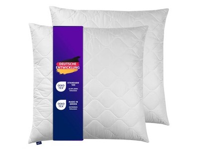 Cozy  Kopfkissen 2er Set mit Bezug aus softer Mikrofaser, ÖkoTex zertifiziert...