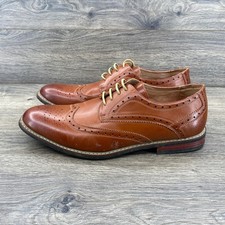 Bruno Marc Prince-3 Wingtip Oxford Mens 12 Tan Brogue Lace Up Dress Shoes