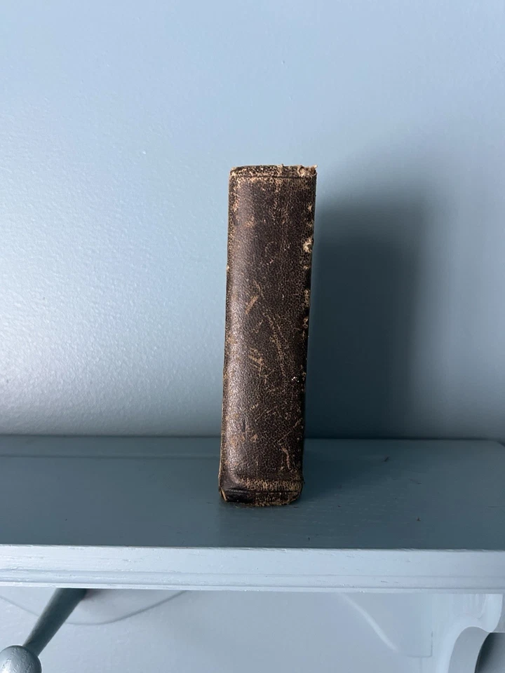 Antique 1884 Dutch New Testament And Psalm book Pocket Bible Leather Cover Foto 2 de 4