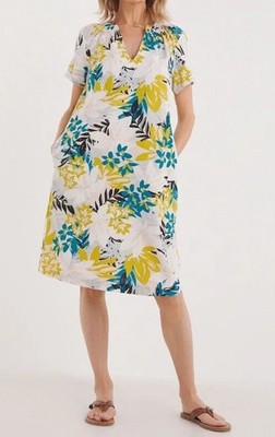 JULIPA LADIES LINEN SHIFT MIXED FLORAL DRESS NEW SIZE 12 (REF 188)
