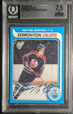 1979-80 Topps Wayne Gretzky Rookie #18 IP Sticker Auto BGS 7.5 Auto 10