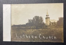 Luthern Church Courtland Nebraska RPPC 1920s