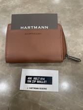 Hartmann small zip-around leather wallet