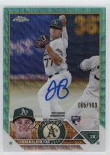 2023 Topps Chrome Rookie Aqua Wave Refractor /199 Jonah Bride #RA-JBR Auto 15bk