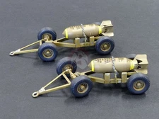 Plus Model 1/32 Bomb Trailer Mark 2 w/500lb GP Bomb WWII (w/Decals) (2pc) AL3017