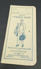 1929-30 Beach's Common Sense Travelers' Expense Book for Daily and Weekly Unused