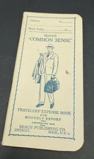 1929-30 Beach's Common Sense Travelers' Expense Book for Daily and Weekly Unused