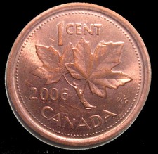 2006 Non Magnetic - No Logo - Canada One Penny Coin - EF