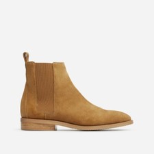 Everlane Women's Mustard Suede The Modern Chelsea Boot, Size 8.5