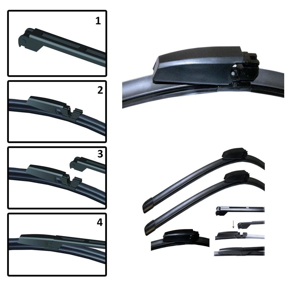 Front Wiper Blades fits: AUDI A4 Cabriolet (B7) 2005-2009 | HQ AUTOMOTIVE Wipers - Image 4 of 4
