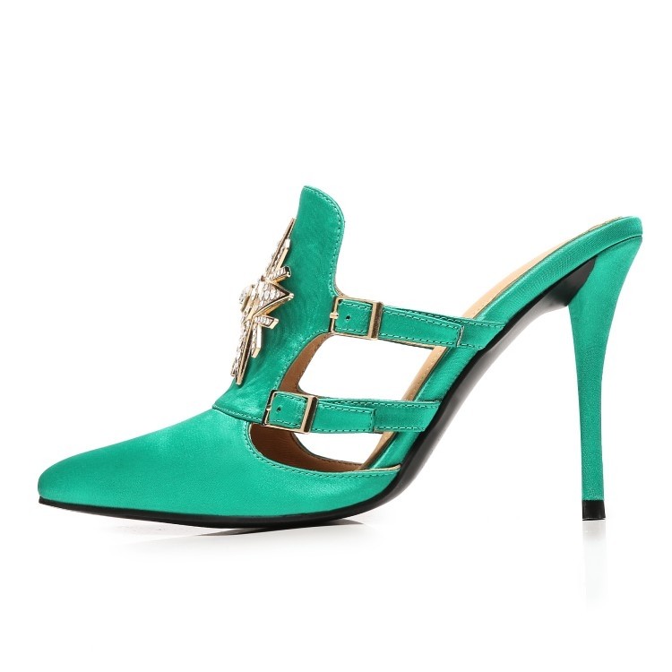Diamantes de imitación de punto mujer para mujer punto Puntera Zapatos raso Correa Hebilla Tacón Alto Zapatillas Mulas Nuevo 3933ec Diamantes de imitación de punto mujer para mujer punto Puntera Zapatos raso Correa Hebilla Tacón Alto Zapatillas Mulas Nuevo 3933ec