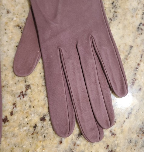 New! Vintage Women's Size S 6.5 Purple Suede Formal 15" Long Gloves - Picture 3 of 14